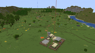 Map overview from red base perspective