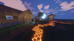 "Showcasing the dynamic magma trail in action"