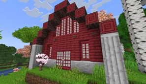 House with Magnolia Windows, Layered Chalk and Chalk Pillars
