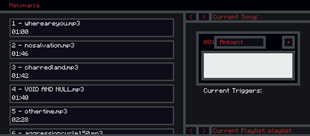 The first half of the OST, accessed by hitting the P button in-game.