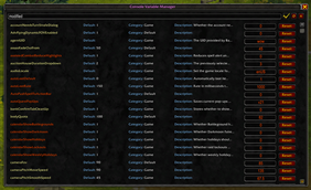 Console Variable Manager