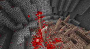 An entity impaled and damaged by a stalactite..png