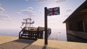 Union Jack on Flagpole