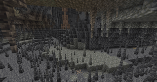 Cave with v2.2 stalagmites and stalactites