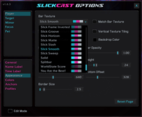 Player [Appearance] Bar Texture Menu