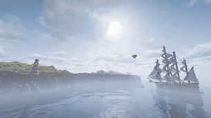 The Lighthouse leads the Galleon home.
