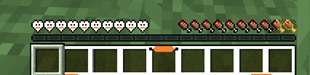 hotbar and hearts
