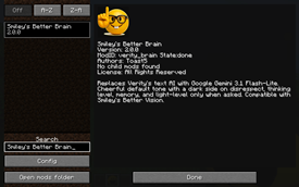 Mod Menu Page