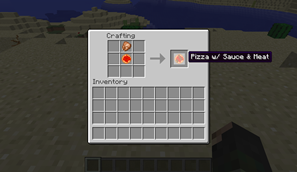 pizza with sauce & meat