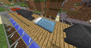 Blue bed and modified glass