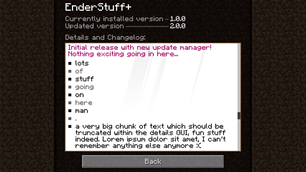 Mod Update Details