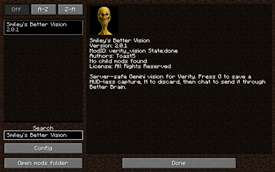 Mod Menu Page