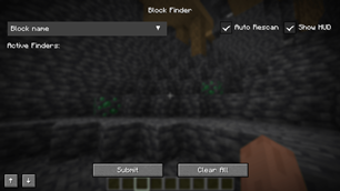 Block Finder Menu