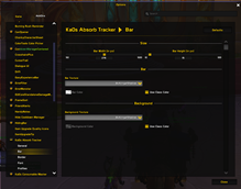 Settings Panel (Bar Setup)