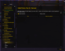 Settings Panel (General)