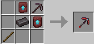 Hellforged Netherite Pickaxe Crafting Recipe