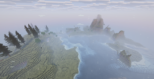 Above the beach!
