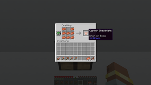Crafting copper chestplate