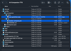 skin and docker-compose file locations