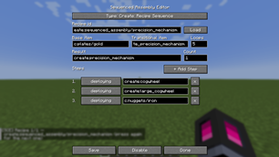 Create Mod Recipe Editor