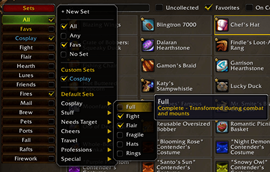 Many Default sets to choose from