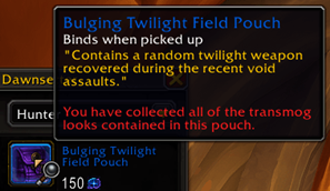 All transmogs collected-message added to tooltip