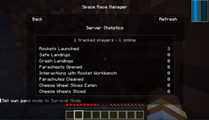 Server stats - locally only