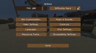 options menu