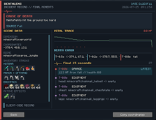 DeathLens Info Menu