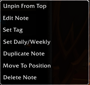 Note Pad + Right Click Menu Window