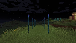 colored torch poles