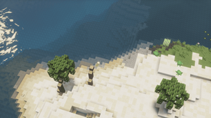 Surface - Beach - Wet Sand - Ecologics Trees - Mellow Shaders - AFKstation Camera Angle