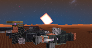 VS ship in Mars sunrise