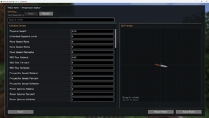 Stats editor for attachments