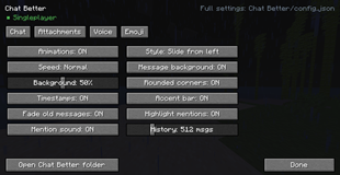 Settings Menu