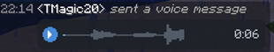 Sent the voice message