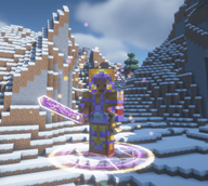 violetgold armor and sword activating skill