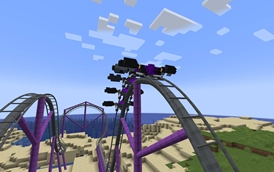 4D coaster with freely rotating wings