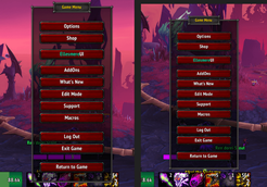 Game menu