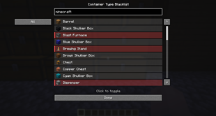 Container blacklist