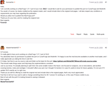 permission to publish the mods