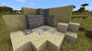 sandy cobblestone and sandy stone bricks in game