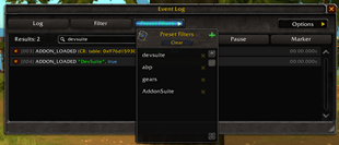 EventTrace UI Preset Filters