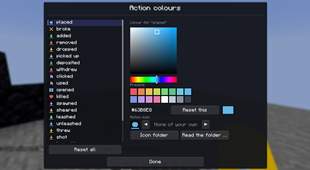A colour and an icon per action · Свій колір та іконка для кожної дії