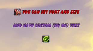 Customize text, font, and size