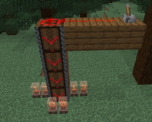 Can be used as a vertical redstone transmitter