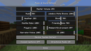 Volume Settings