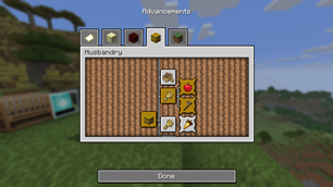 Advancements Menu