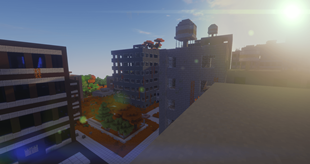 City in daylight