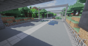 Monorail, leading to a near city